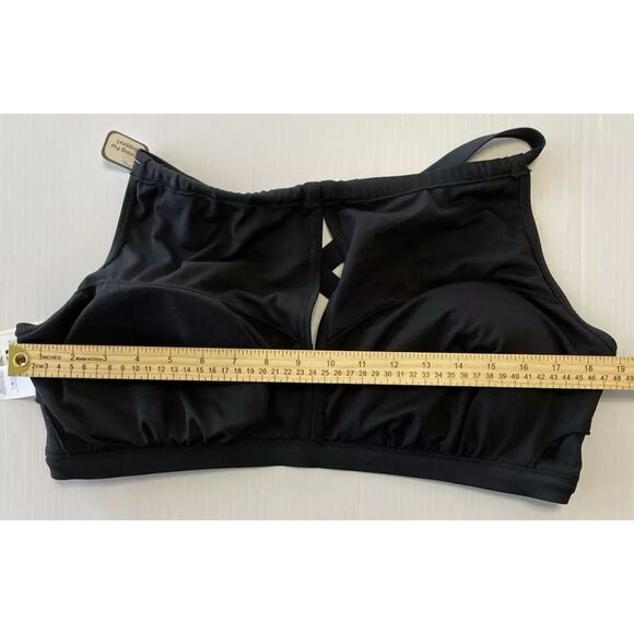 NWT Time and Tru Woman's Key Hole Swim Top Boning Support Size 1X  (16W/18W) - Picture 5 of 12